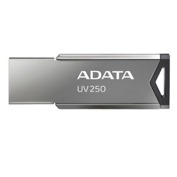 Stick memorie USB AData UV250, 64 GB, USB 2.0, Carcasa metal, Gri